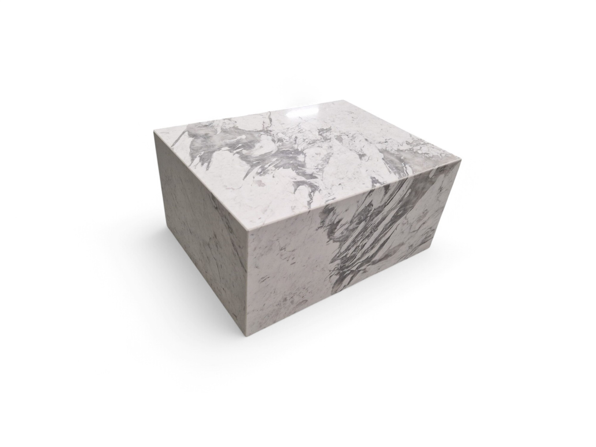 Witte marmeren salontafel “kubus” - Afbeelding 2