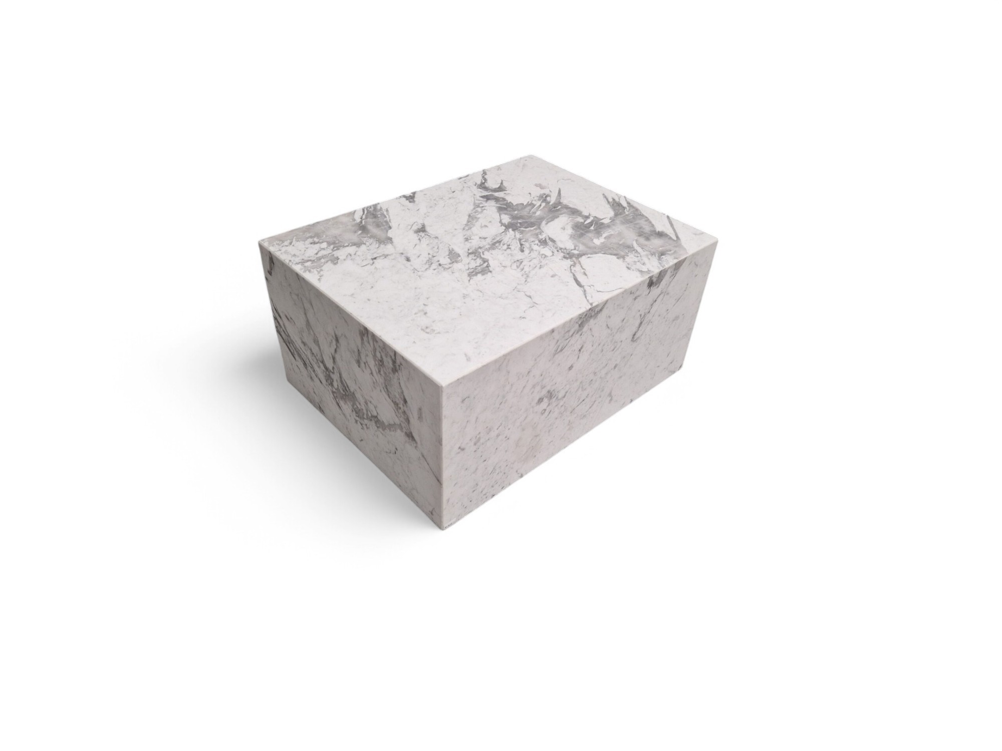 Witte marmeren salontafel “kubus” - Afbeelding 8