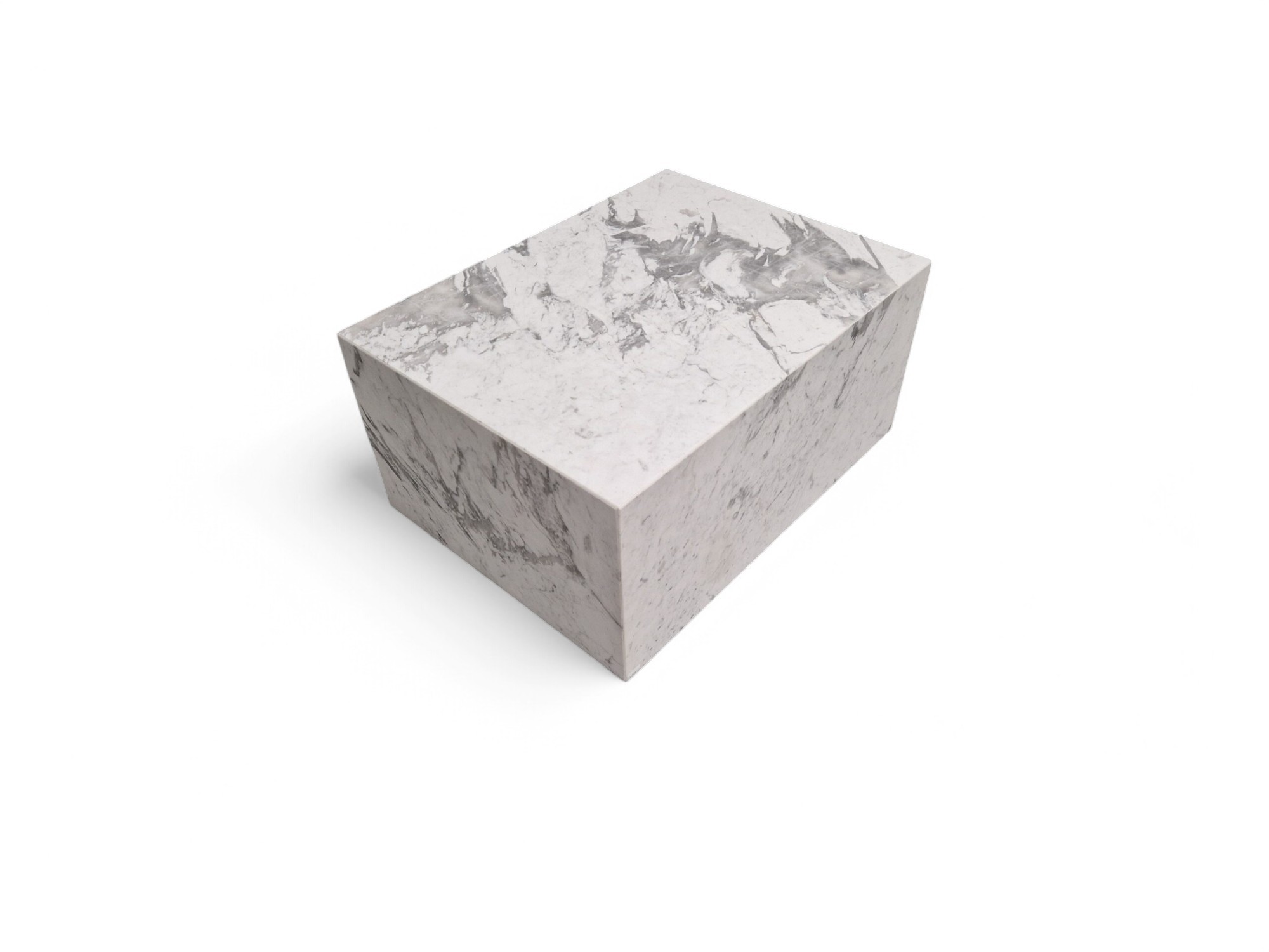 Witte marmeren salontafel “kubus” - Afbeelding 7