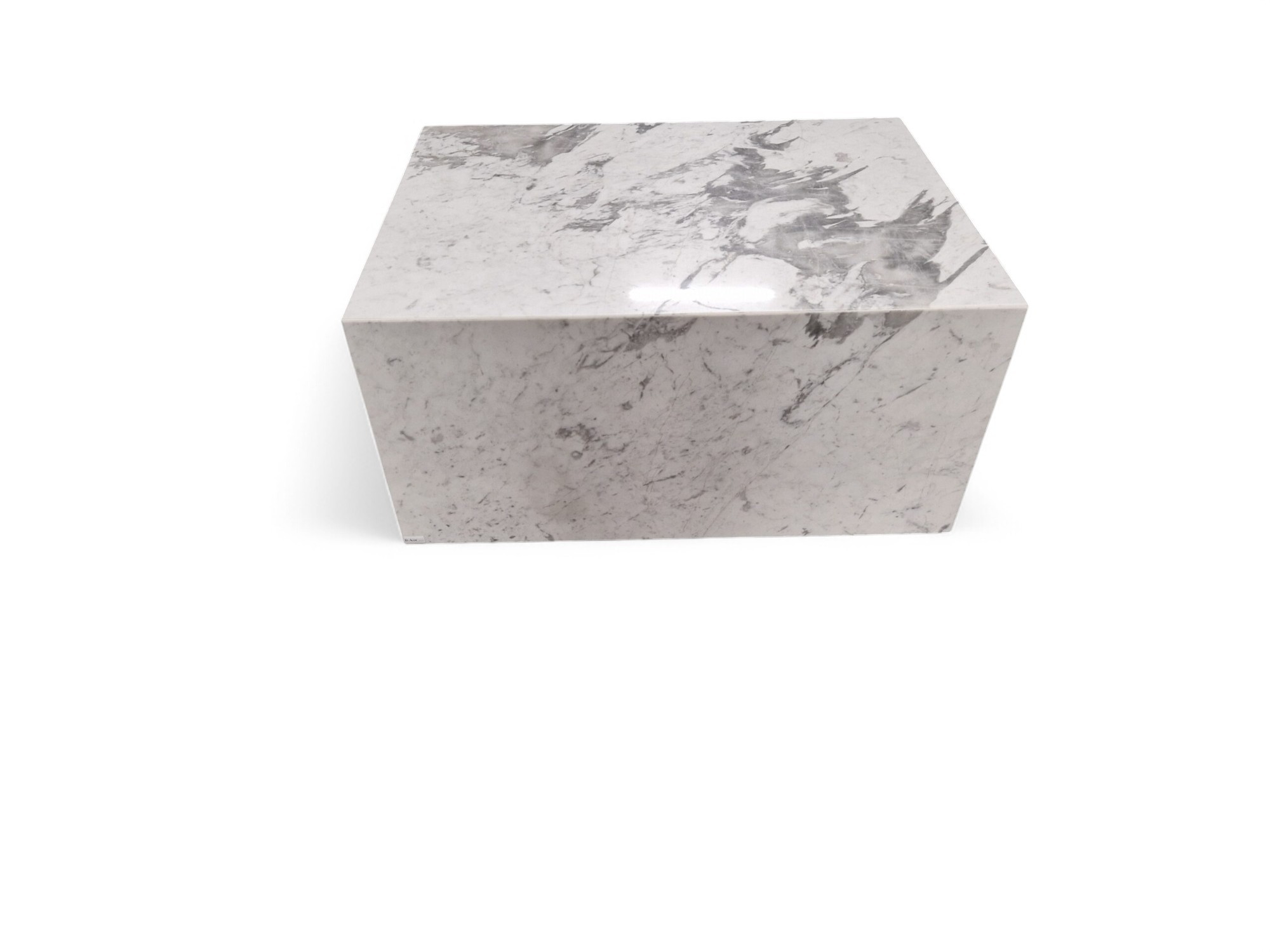 Witte marmeren salontafel “kubus” - Afbeelding 6