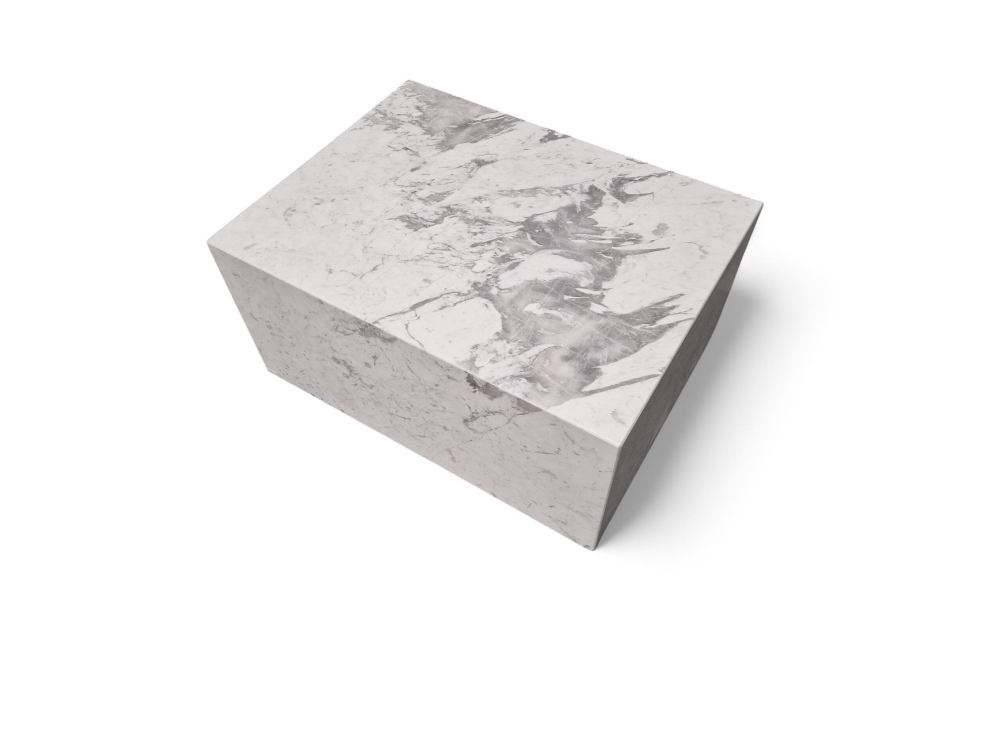 Witte marmeren salontafel “kubus” - Afbeelding 5