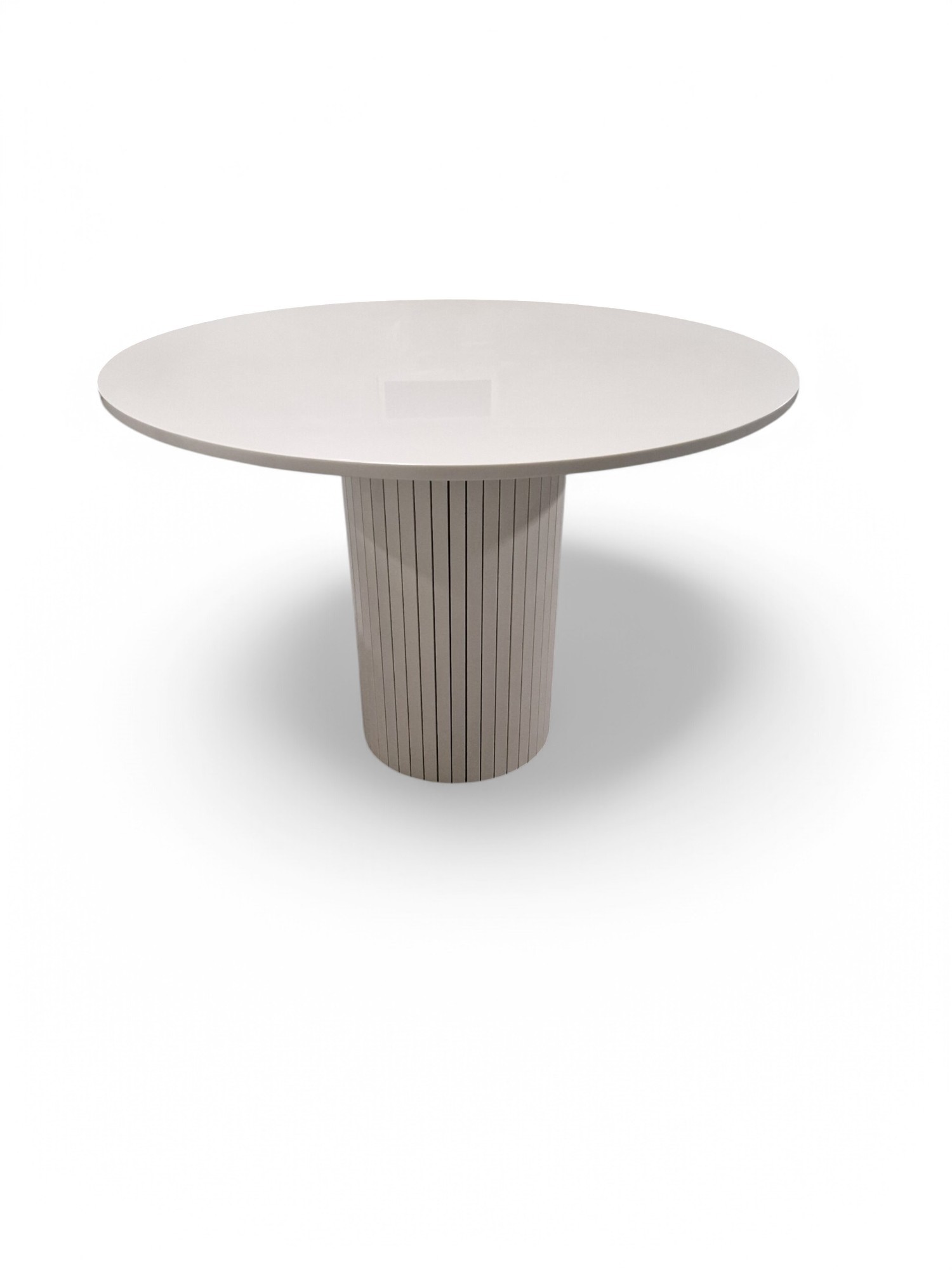 Ronde stenen tafel van wit composiet - Afbeelding 3