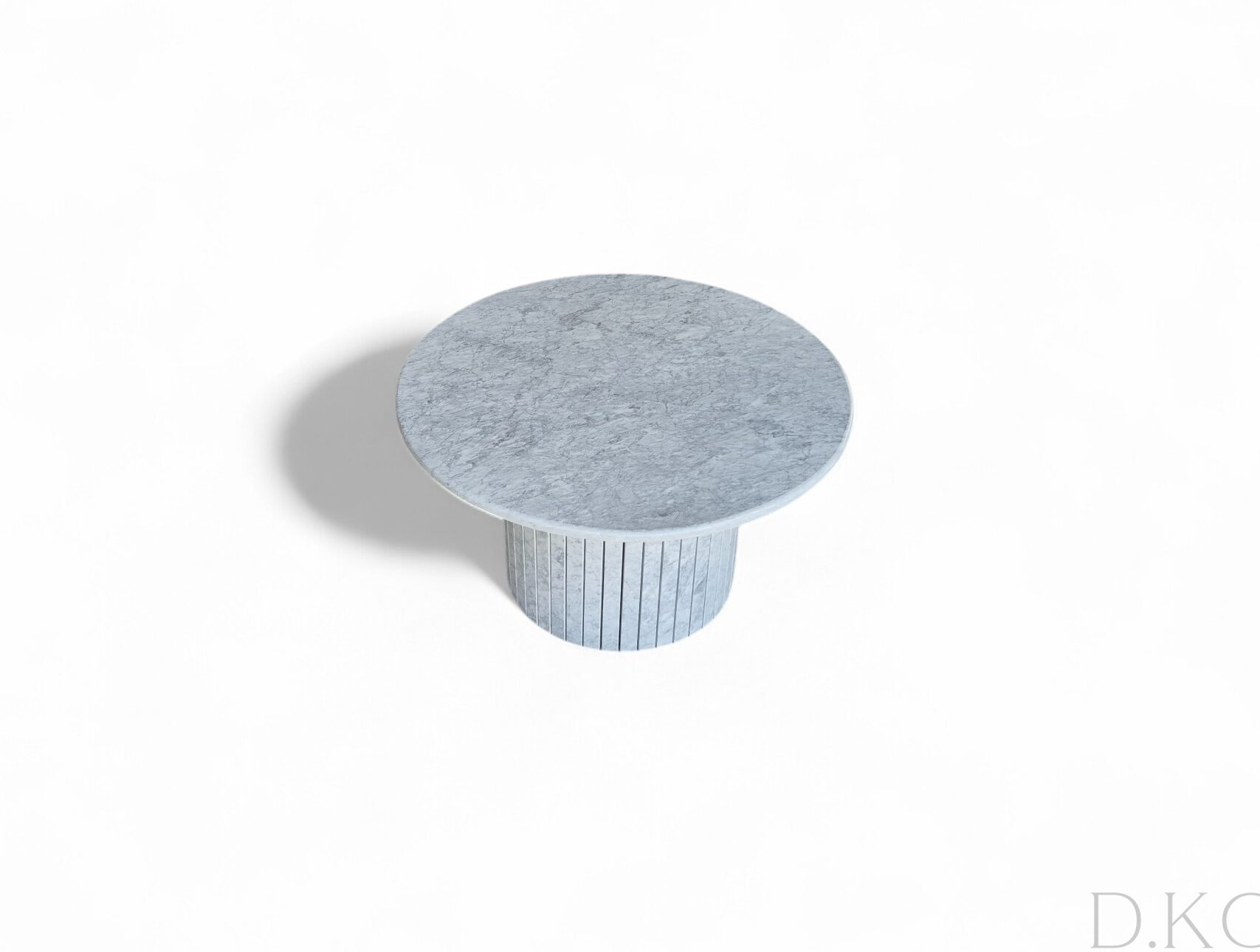 Ronde salontafel met geribbeld onderstel - Afbeelding 2