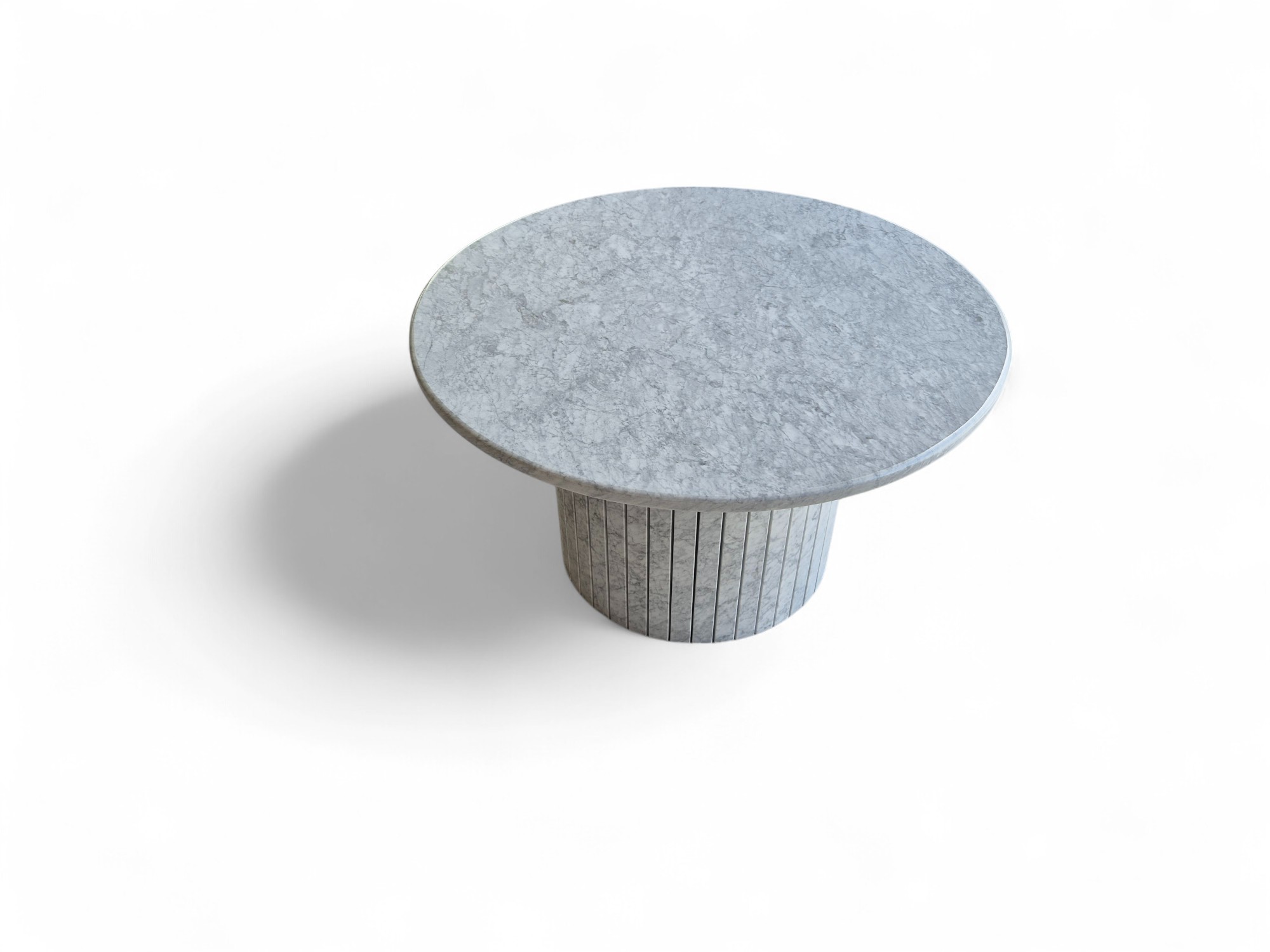 Ronde salontafel met geribbeld onderstel - Afbeelding 3