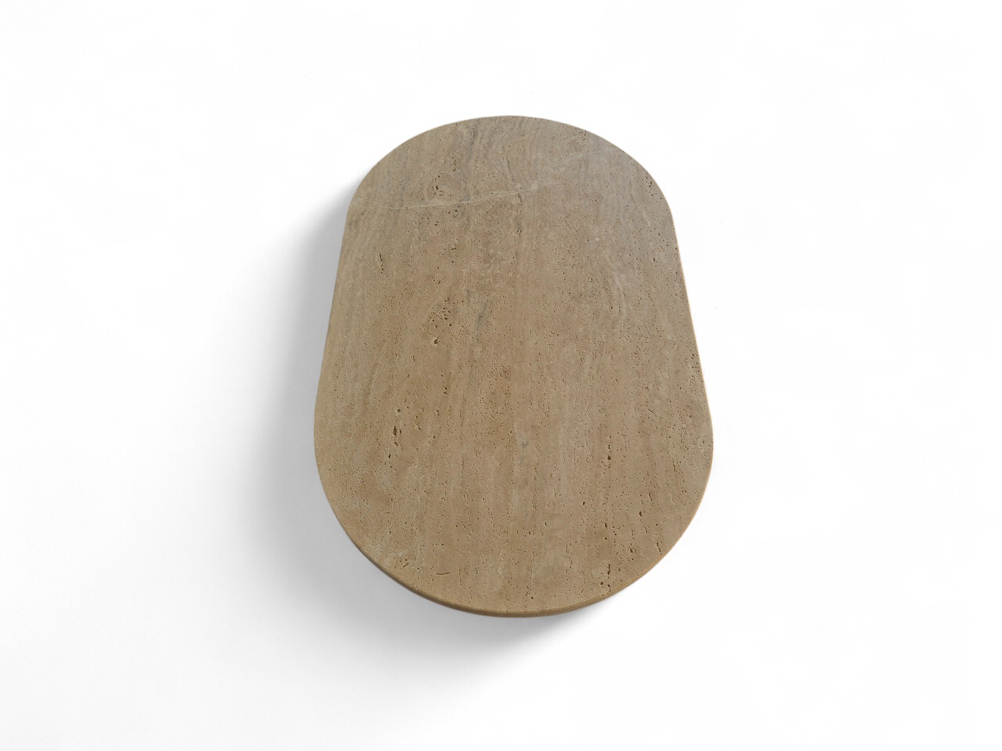 Ovale beige salontafel - Afbeelding 2