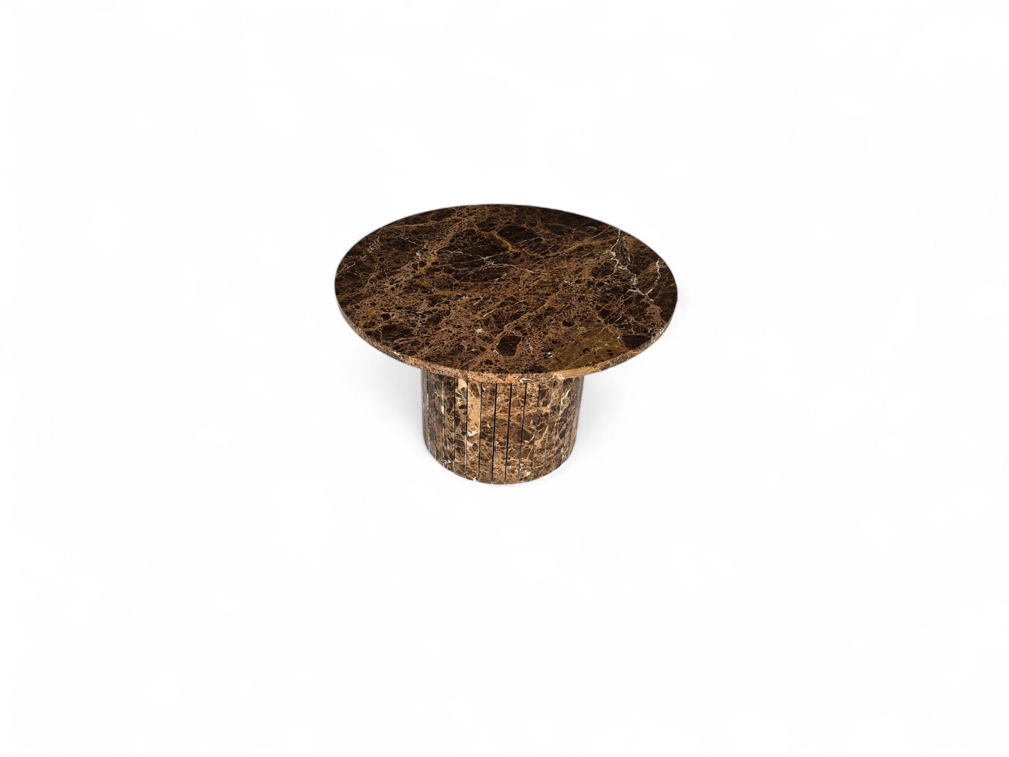 Bruine ronde salontafel - Afbeelding 2