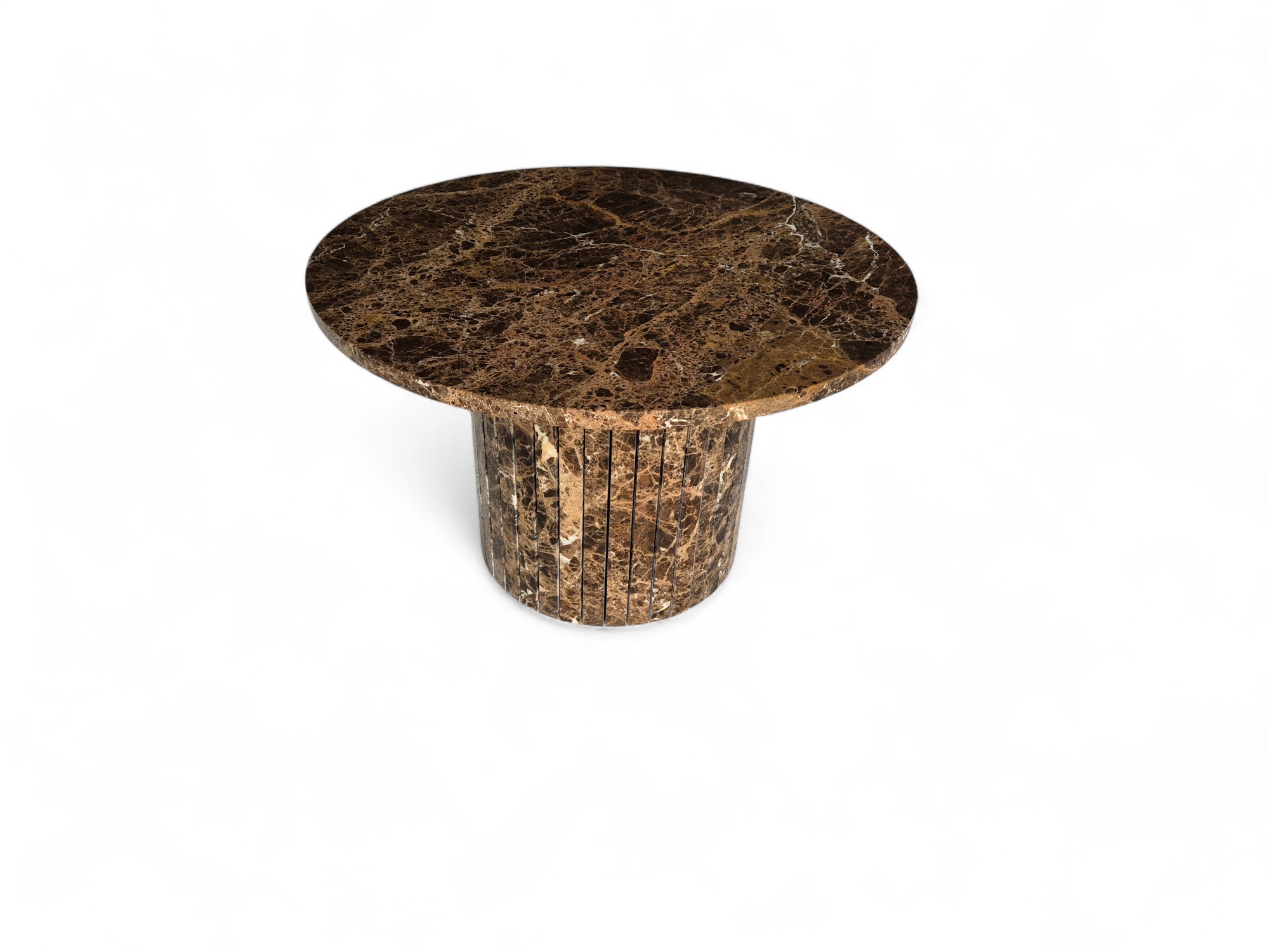 Bruine ronde salontafel - Afbeelding 8