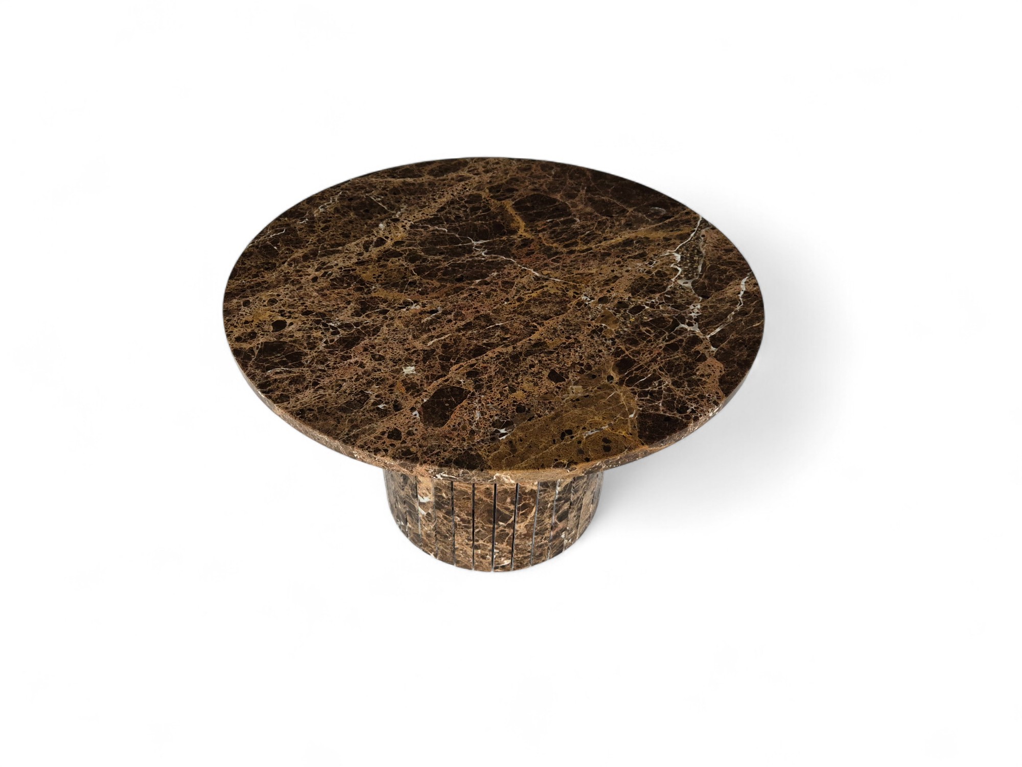 Bruine ronde salontafel - Afbeelding 7