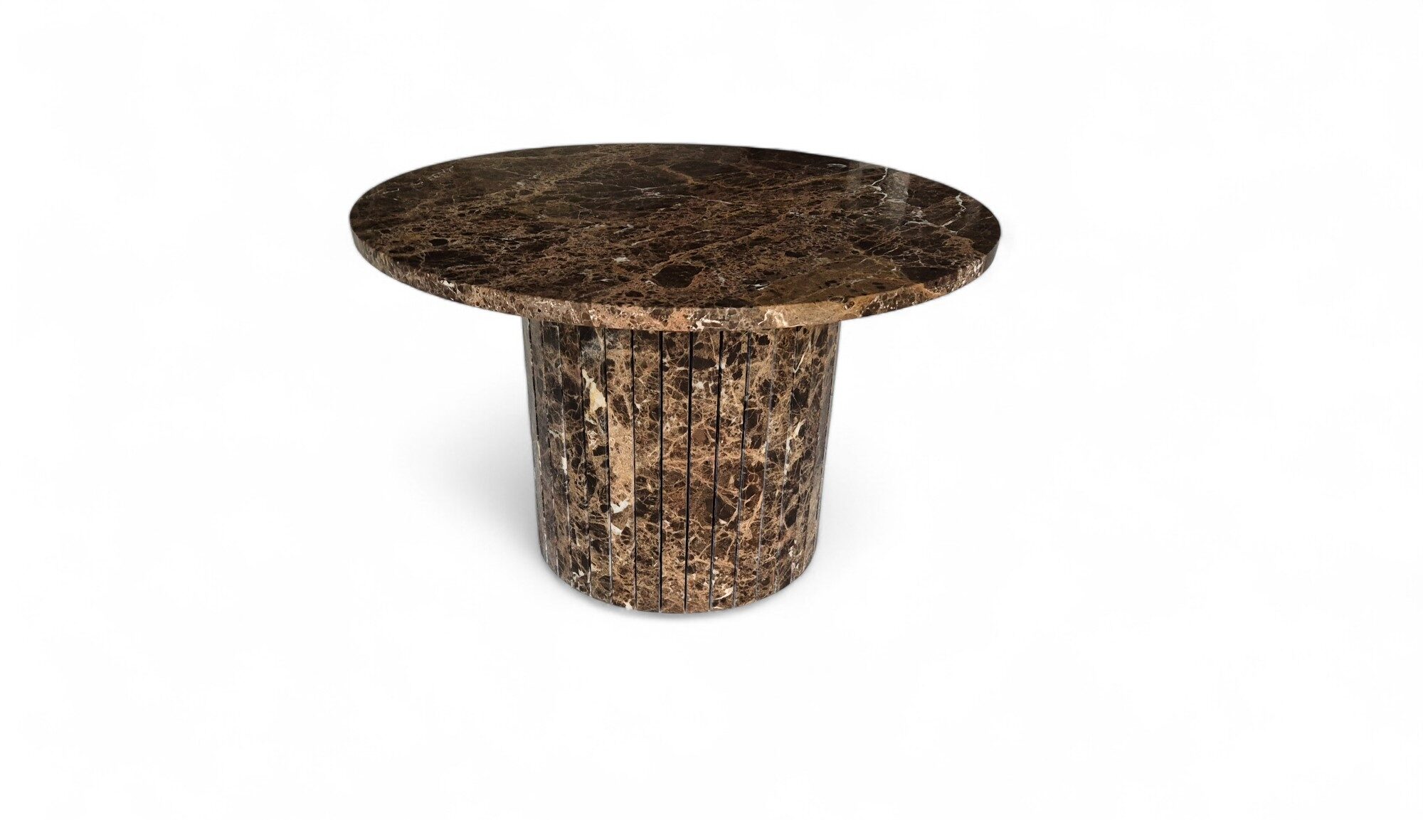 Bruine ronde salontafel - Afbeelding 4