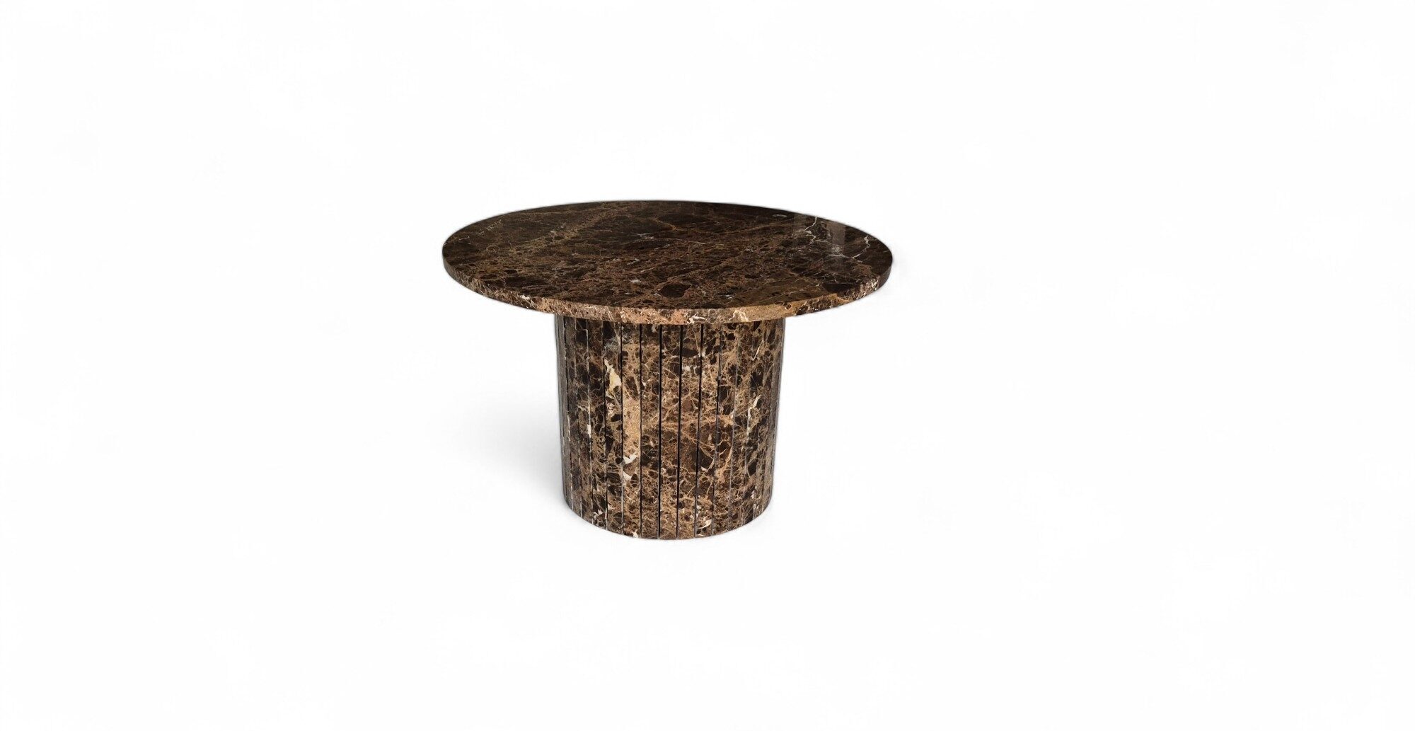 Bruine ronde salontafel - Afbeelding 3