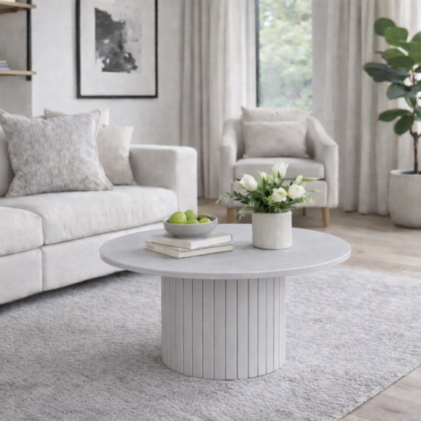 Witte salontafel van Bianco Milano steen