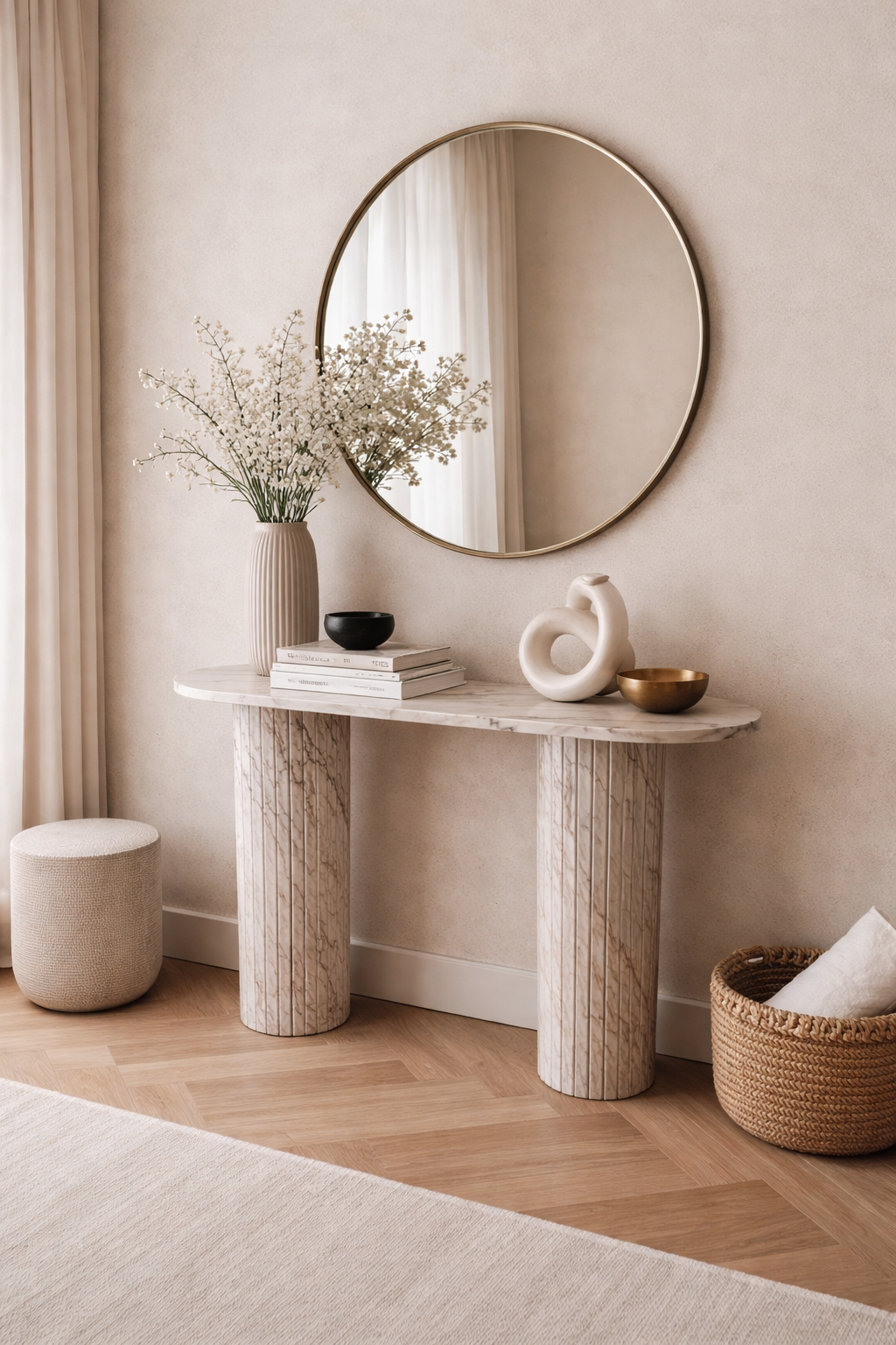 Stenen console van marmer