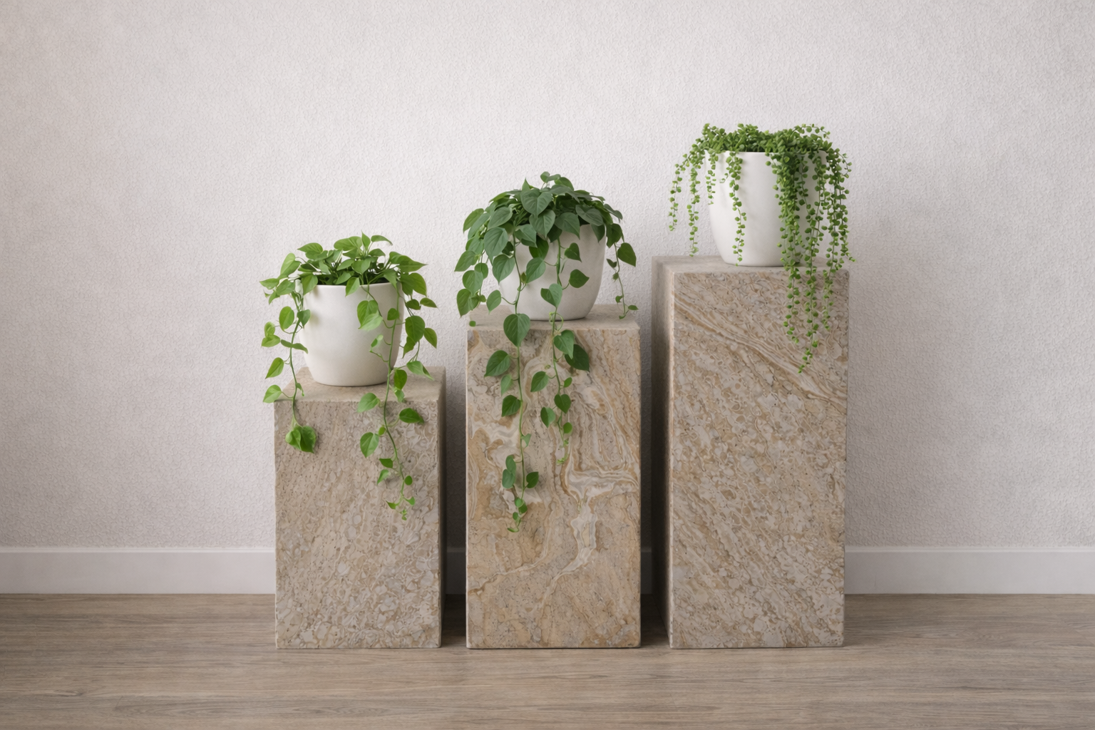 Marmeren plantenstandaard