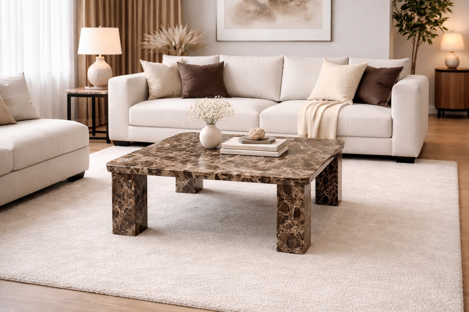 Salontafel Emperador Dark bruin marmer