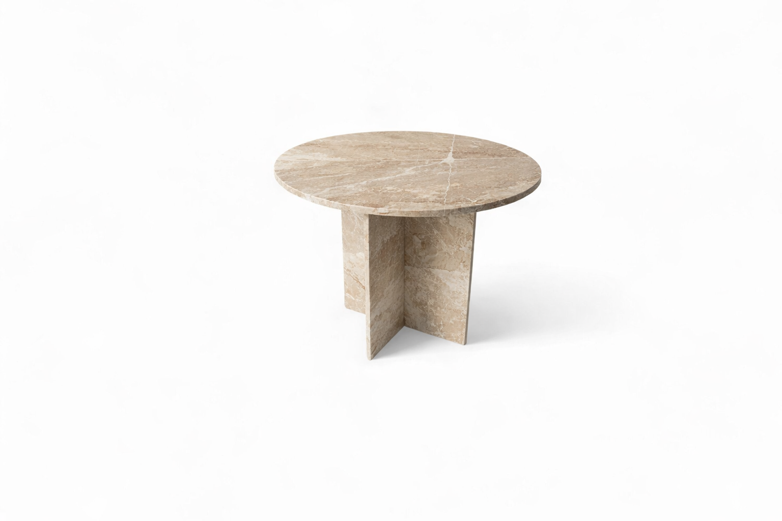 Ronde beige tafel - Afbeelding 3