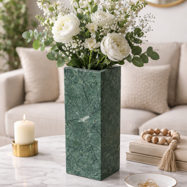 Groene marmeren vaas